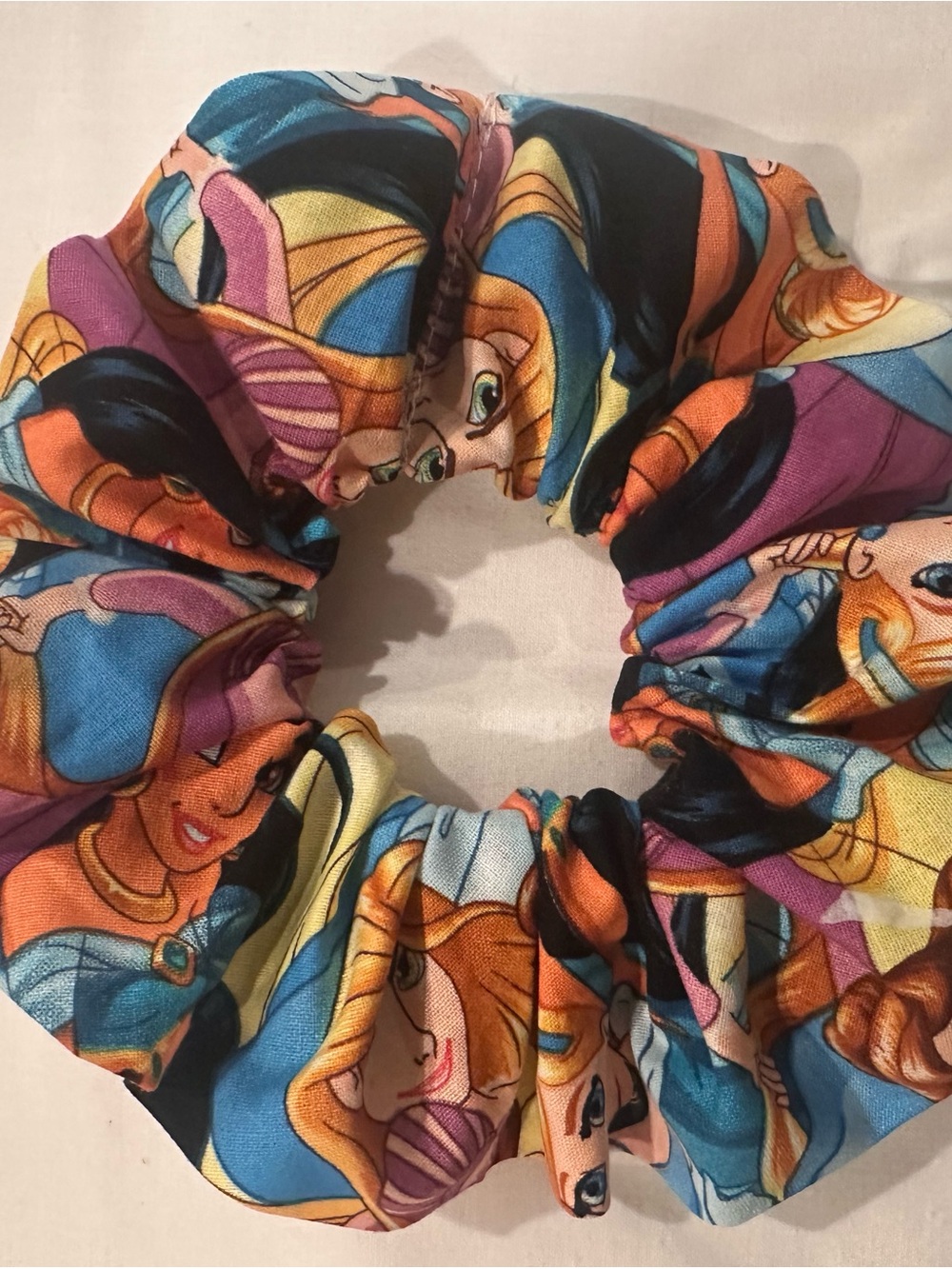 Multicolor Kids Princess Print Hair Scrunchie